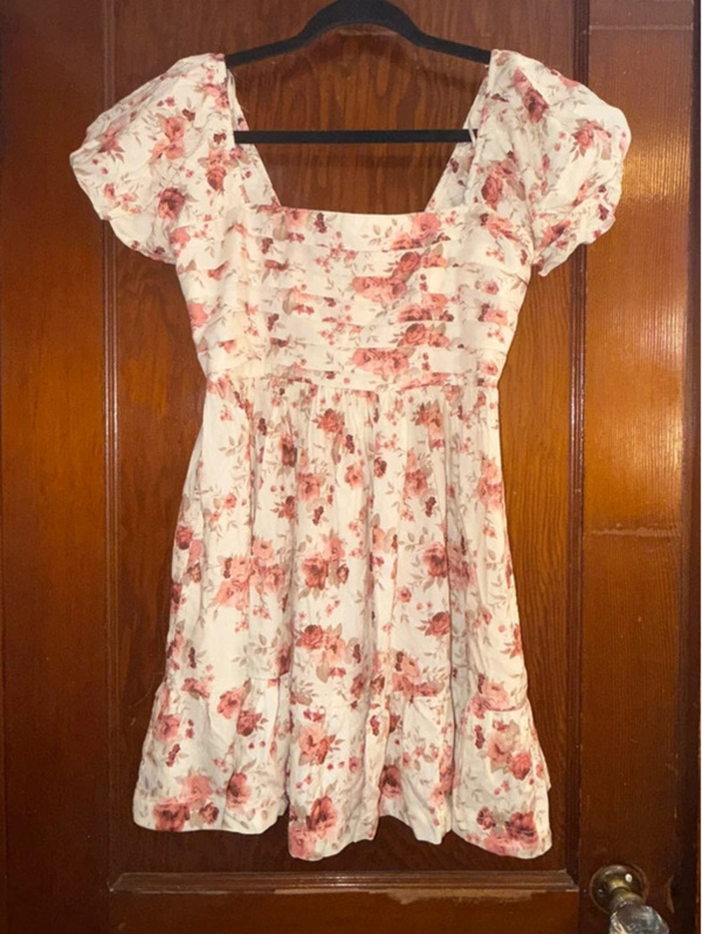 Altar’d State Collie Floral Mini Dress Ivory Mauve Size Small NWT